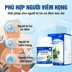 Viên uống hỗ trợ giảm ho, giảm đờm, giảm đau rát họng Xuyênn Tâmm Liên Plus Echinacea Kingphar (60 viên)