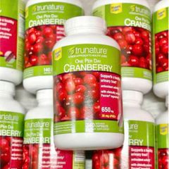 Viên uống TruNature Cranberry 650 mg |140 viên| Hỗ trợ sức khỏe đường tiết niệu - Kháng khuẩn & Ngừa viêm [S/P nội địa Mỹ không tem]