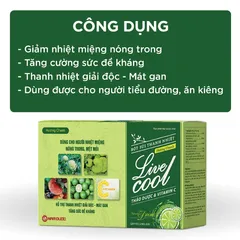 Bột sủi thanh nhiệt Livecool Nam Dược hương chanh, dưa gang hộp 10 gói x 7gram