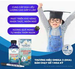 (Mỹ) Nordic Naturals Children's DHA Xtra 60ml Chính Hãng DHA Hàm Lượng Cao Cho Trẻ Hỗ Trợ Phát Triển Não Bộ, Ngôn Ngữ, Thị Lực