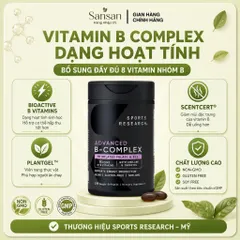 Viên Uống Vitamin B Sports Research Advanced B Complex 180 Viên Bioactive B-Complex Hỗ Trợ Chuyển Hóa Năng Lượng