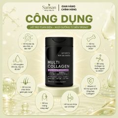 Sports Research Multi Collagen 180 Viên Mỹ - Collagen Type I II III V X Hỗ Trợ Da Tóc Móng Xương Khớp Bổ Sung Biotin