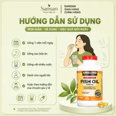 Viên Uống Dầu Cá Kirkland Signature Fish Oil 1000mg Omega-3 400 Viên Nang Mềm Hỗ Trợ Tim Mạch
