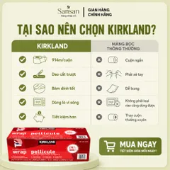 Màng Bọc Thực Phẩm Kirkland Signature 30cm x 914m (12 Inch x 3000 Feet) Kèm Dao Cắt Trượt - Màng Bọc PVC Cao Cấp