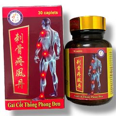 Viên uống Gai cốt thống phong đơn hỗ trợ đau nhức xương khớp - Hộp 30 viên - Xuất xứ Malaysia - Mã số 1508