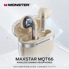 Tai Nghe Bluetooth TWS Monster Maxstar MQT66, Bluetooth 6.0, Pin Lâu, Game Mode, Lọc Ồn Thông Minh