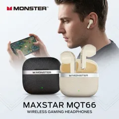 Tai Nghe Bluetooth TWS Monster Maxstar MQT66, Bluetooth 6.0, Pin Lâu, Game Mode, Lọc Ồn Thông Minh