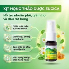 Chai xịt họng thảoo dượcc giúp giảm ho Eugica Mega (10ml)