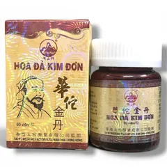 Viên uống đau nhức xương khớp, tê bì chân tay Hoa đà kim đơn - Hộp 60 viên - Xuất xứ Hồng Kong - Mã 1385