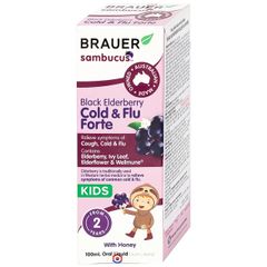 Siro hỗ trợ giảm các triệuu chứngg ho sổ mũi do cảm Black ElderBerry Cold And Flu Forte (100ml)