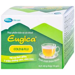 Cốm hỗ trợ làm giảm các triệuu chứngg cảm Eugica Cold & Flu Mega (10 gói)