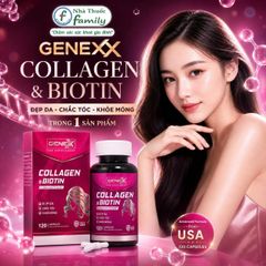GENEXX COLLAGEN & BIOTIN 120 VIÊN | Hỗ Trợ Đẹp Da, Chắc Tóc, Khỏe Móng
