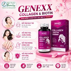 GENEXX COLLAGEN & BIOTIN 120 VIÊN | Hỗ Trợ Đẹp Da, Chắc Tóc, Khỏe Móng