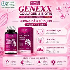 GENEXX COLLAGEN & BIOTIN 120 VIÊN | Hỗ Trợ Đẹp Da, Chắc Tóc, Khỏe Móng