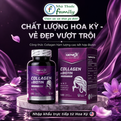 GENEXX COLLAGEN & BIOTIN 120 VIÊN | Hỗ Trợ Đẹp Da, Chắc Tóc, Khỏe Móng