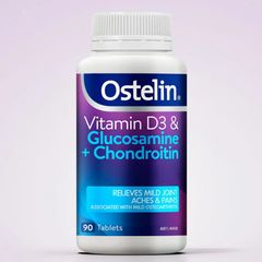 Viên uống Ostelin |90 viên| phối hợp cùng Glucosamine tạo thành bộ 3 nuôi dưỡng/tái tạo mô sụn khớp & bảo vệ toàn diện hệ vận động [SP nội địa Úc không tem]