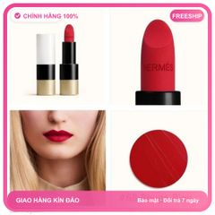 (Đẳng Cấp) Son Hermes 68 Rouge Bleu Đỏ Thuần Matte Lipstick Chính Hãng Đỏ Quyến Rũ, Chất Son Mượt Mà, Tiện Dụng Cho Trang Điểm Nhập Khẩu