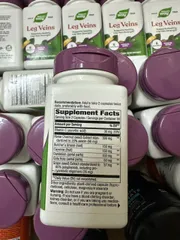 Viên uống hỗ trợ suy giãn tĩnh mạch Nature's Way Leg Veins |60 viên| Cải thiện tuần hoàn máu - Giảm đau nhức & sưng phù [SP nội địa Mỹ không tem]