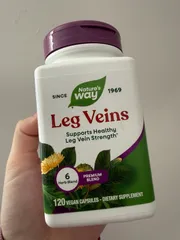 Viên uống hỗ trợ suy giãn tĩnh mạch Nature's Way Leg Veins |60 viên| Cải thiện tuần hoàn máu - Giảm đau nhức & sưng phù [SP nội địa Mỹ không tem]