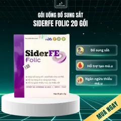 Gói uống bổ sung sắt, ngăn ngừa thiếu máu, hỗ trợ tăng khả năng tái tạo máu SiderFE Folic 20 gói 794638