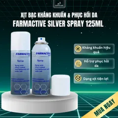 Chai Xịt Bạc Farmactive Silver Spray 125ml Hỗ Trợ Bỏng, Trầy Xước, Vết Loét Dưới Da