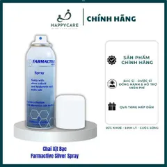 Chai Xịt Bạc Farmactive Silver Spray 125ml Hỗ Trợ Bỏng, Trầy Xước, Vết Loét Dưới Da