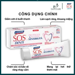 Kem Đánh Răng Giảm Ê Buốt Nhanh, Chăm Sóc Răng Nhạy Cảm Dr. Ciccarelli S.O.S DENTI Sensitivity 75ml 794653