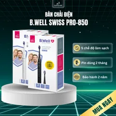 Bàn Chải Điện B.Well Swiss PRO-850 – 5 Chế Độ Làm Sạch, Sạc 1 Lần Dùng 2 Tháng - BẢO HÀNH 2 NĂM 794655