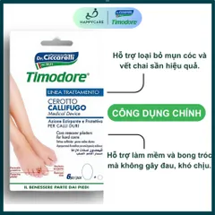 Miếng Dán Hỗ Trợ Làm Mềm Mụn Cóc & Da Chai Sần Timodore – Dr. Ciccarelli (Hộp 6 Miếng) 794656