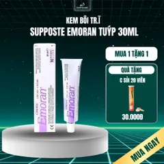 Kem bôi trĩ nội, trĩ ngoại, trĩ hỗn hợp hỗ trợ co búi trĩ , rát hậu môn Supposte Emoran (Tuýp 30ml) 794666