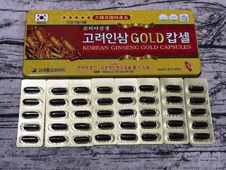 Viên đạm hồng sâm nhung hươu linh chi Hàn Quốc Gold Capsules 120 viên