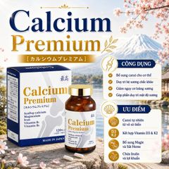 Viên bổ sung canxi, khoáng chất giảm nguy cơ loãng xương Calcium Premium JpanWell (120 viên)