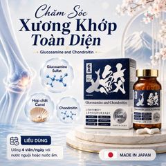 Viên uống giúp giảm đau khớp, khô khớp, bổ sung chất nhờn dịch khớp Glucosamine And Chondroitinn Jpanwell (120 viên)
