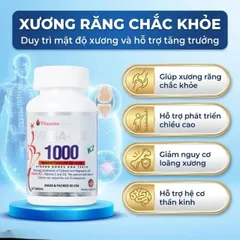 Viên uống bổ sung canxi, chống loãng xương Mega-Cal 1000 Vitamins For Life (60 viên)