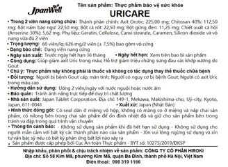 Viên uống Uricare Jpanwell giúp giảm axit uric trong máu (60 viên)