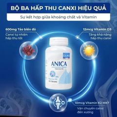 Viên uống bổ sung Canxi và Vitamin D3, K2, giúp xương răng chắc khỏe Anica Ocavill (60 viên)