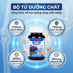 Viên uống giúp răng xương chắc khỏe, tăng chiều cao, giảm còi xương Bawod Calcium Plus (60 viên)