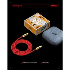Cáp Sạc Nhanh MFISH 240W C To C KT01972, Dây Dài 1.5m, Có Led 2 Đầu Full Box