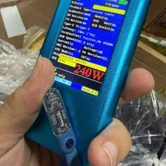 Cáp Sạc Nhanh Toocki Type C to Type C 240W 5A - Đầu Gập Chữ L Trong Suốt, Có Chip E-Marker, Dài 1m