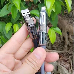 Cáp Sạc MFish 240W Dài 2M, 4 Trong 1 Đa Năng, Đầu Bọc Kim Cáp Chống Cháy Chống Dập Siêu Bền No Box