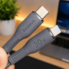 CÁP SẠC NHANH BASEUS USB-C to Lightning 30W – Dài 2M Chuẩn MFi, Bền Bỉ, Sạc Nhanh Cho iPhone