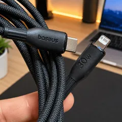 CÁP SẠC NHANH BASEUS USB-C to Lightning 30W – Dài 2M Chuẩn MFi, Bền Bỉ, Sạc Nhanh Cho iPhone