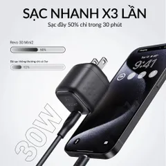 Combo Bộ sạc nhanh 30w Voltme Revo 30 Mini2 - kèm cáp C to C