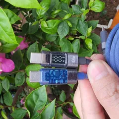 Dây sạc nhanh PD 20W Toocki C-L ,C to C 100w với đèn LED báo công suất dài 2m, vải dù chống đứt gãy