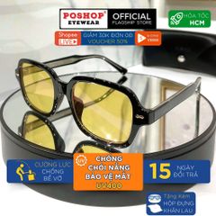 Gọng kính nam gọng vuông kính cận loạn cốt kim loại chống ánh sáng xanh và ngăn uv400 ST01 POSHOP