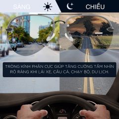 Kính Mát Đen Nam Chống Chói Cao Cấp Kính Râm Tròng Phân Cực Đi Ngày Đêm Chống UV400 M1