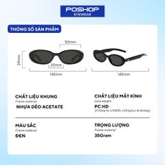 Mắt kính thời trang nữ gọng kính mát chống tia uv kiểu dáng thời trang dễ đeo GM32 POSHOP