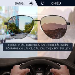Kính mát râm đen nam chống chói nắng cao cấp thời trang thể thao tròng polaroid phân cực M3 POSHOP