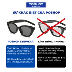 Mắt kính thời trang nữ gọng kính mát chống tia uv kiểu dáng thời trang dễ đeo B2212 POSHOP