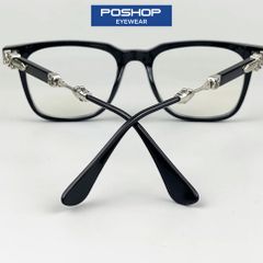 Mắt kính cận không độ nam nữ gọng kim loại cao cấp chống tia uv400 thời trang dễ đeo CH01 POSHOP